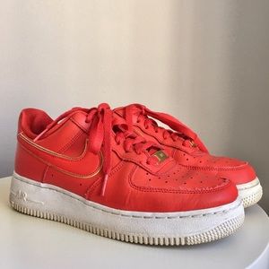 Nike Air Force 1s | University Red and Gold | size 7.5